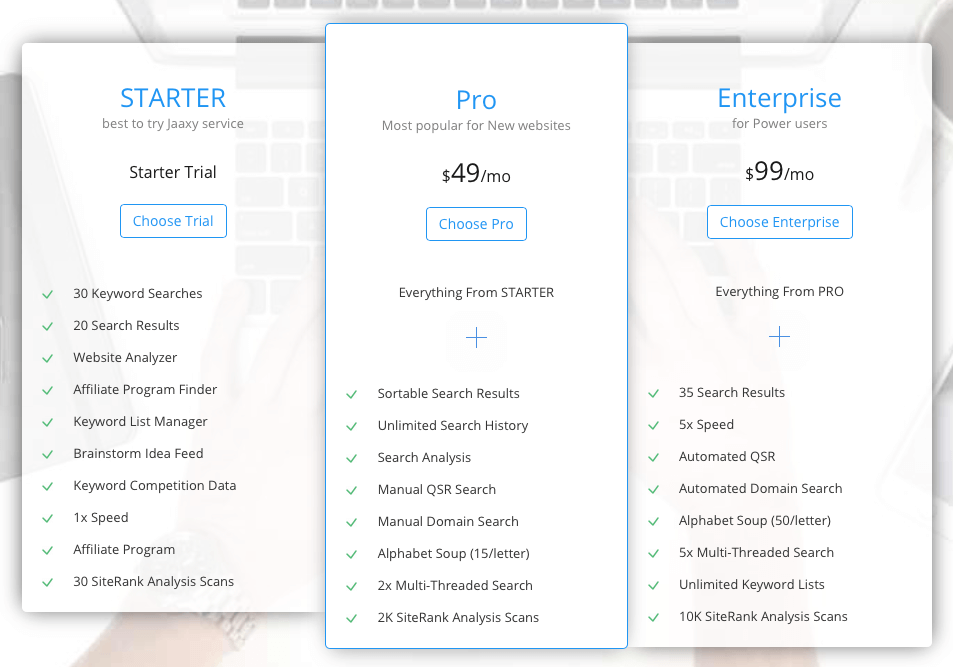 Jaaxy membership levels