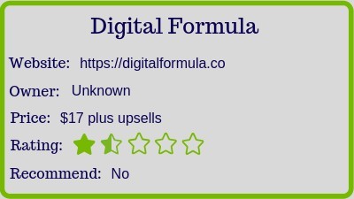 what is the digital formula review (rating)