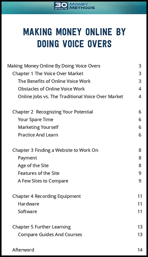 30minute money methods voiceover pdf